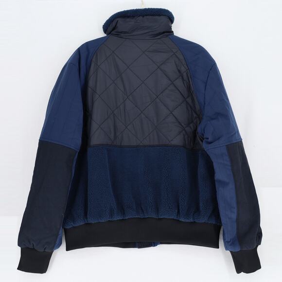 Bass Outdoor Men's Navy Mixed-Media Casual Full-Zip Winter Bomber Jacket Size L - Picture 4 of 7